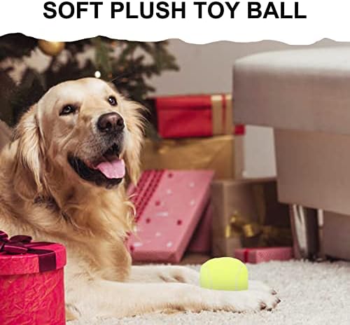 Dog Toys Balls - Chewable Plush Tennis for Dogs, Soft Pet Ball