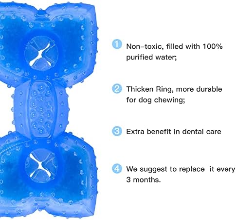 NWK Cooling Chew Toy for Dogs, Puppy Teething Toy (Bone)