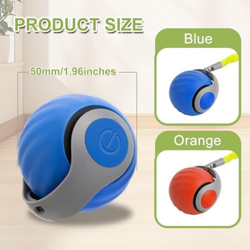 2 Pack Interactive Cat Toy Balls for Indoor Cats, Speedy Tail 3.0