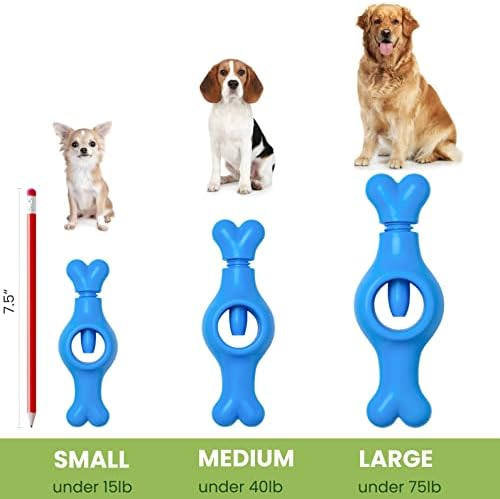 Interactive Bully Stick Holder for Dogs, Prevent Chocking Safety Device, Long Enough Screw to Lock, Seesaw Shape(Small) (Pack of 3)
