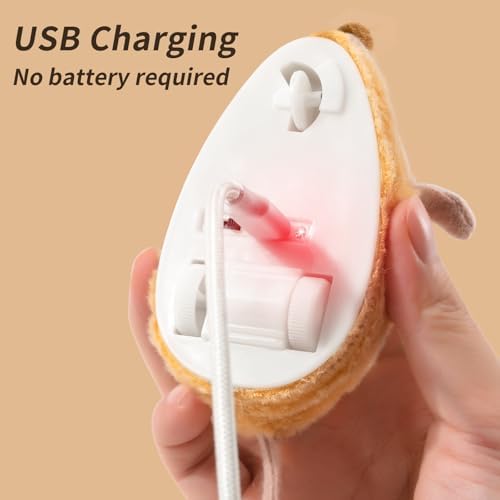 Interactive Cat Toys Mouse Rechargeable Auto-Move for Indoor Cat