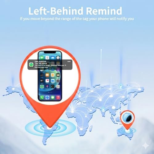 2 Pack Tracker Tags Finder Apple Find My MFi Certified Waterproof iOS Only | Bluetooth Air Smart Tags Item Finder Locator Worldwide Tracking for Key Pets Wallet Backpack Dogs Luggage Replaceable Battery