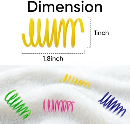 Cat Toys for Indoor Cats, 24 Pack Interactive Cat Spring Toys
