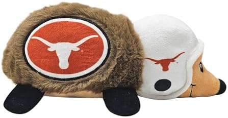 NCAA Texas Longhorns Plush Hedgehog Toy for Dogs & Cats, Cool Soft Pet Toy for Fun and Interactive Play, Dog Chew Toy with Squeaker, Licensed Hot Pet Toy