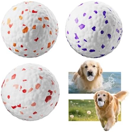 FOXMM E-TPU Dog Balls 3 Pack - Interactive Tennis Balls Alternative