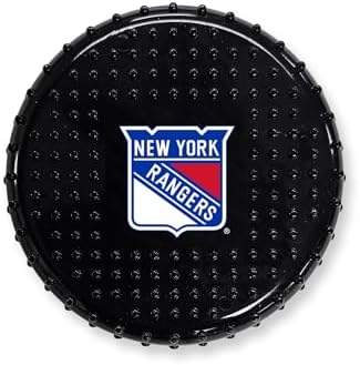 Pets First NHL NY Rangers Hard-Nylon Bacon-Flavored Hockey-Puck Chew Toy, Indestructible Dog and Cat Chewy Toy, Tug, Fetch Toy, Sporty Fun Toy for Dogs