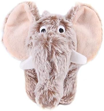 Pet Toys, Dog Squeaky Toys Interactive Toys for Chewers Durable Plush Dog Toys for Small Medium Large Dogs (Light Brown Elephant)