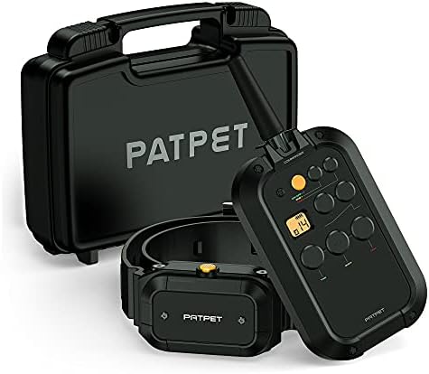 PATPET Dog Training Collar with Remote(3/4 Mile) - E Collar for Dogs Training, Rechargeable Electric Collar for Medium Large Dogs IPX7 Waterproof (15-140 lbs)