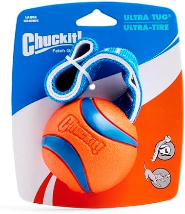 Chuckit! Ultra Tug Dog Toy, Durable Nylon Cord Handle, Large 3-in