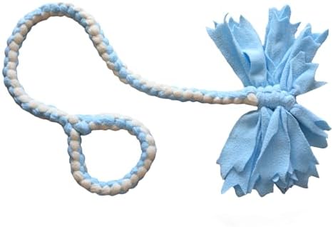 Braided Fleece Dog Tug Toy, Interactive Dog Tug of War Rope, Blue