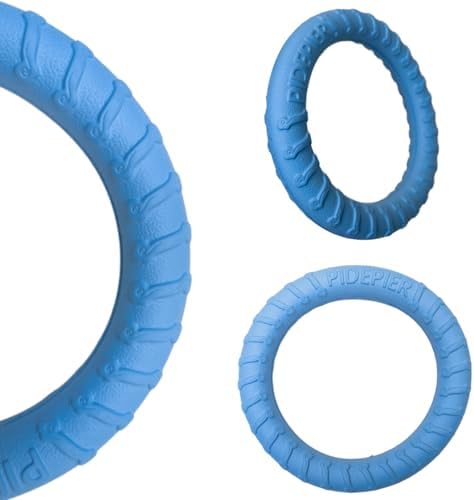 Dog Tug Toy, Dog Pull Ring Toy, Lightweight EVA Fitness Ring - Interactive Floating Fetch Toy for Dogs - Durable Soft Training Ring for Puppy & Active Dogs - Professional All-Terrain Pet Toy (Blue)