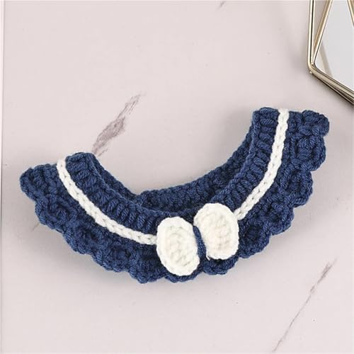 Pet Collars Crochet Cat Scarf for Small Pets, Soft Wool Knit Collar Scarf for Indoor Cats & Dogs