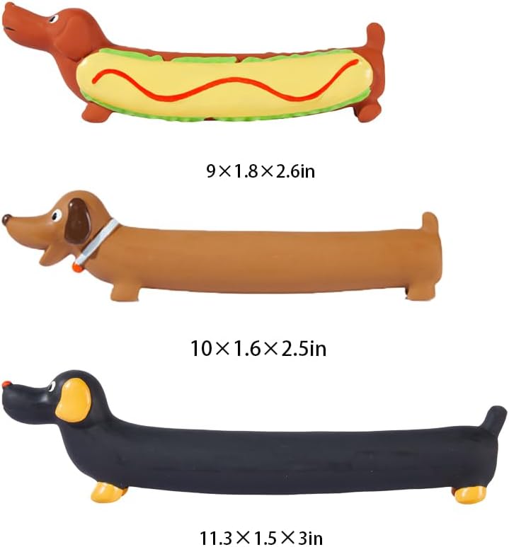 Mikivery Dog Chew Toys Tough Squeaky Latex Toy, for Aggressive Chewers