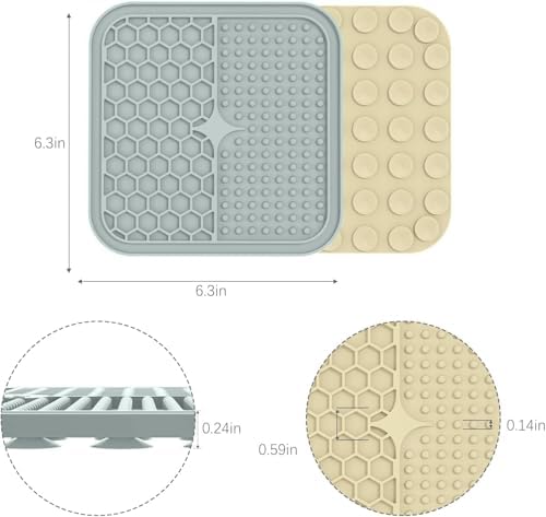 MateeyLife Lick Mat for Dogs & Cats, Slow Feeder Licking Pads for Boredom