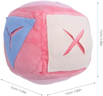Pink Rabbit Treat Dispenser Ball for Indoor Use, Cloth Material Slow Feeder with Smooth Surface, Stimulates Natural Foraging Behavior and Provides Exercise for Bunny and Small