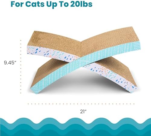 Catstages Easy Life Hammock Cat Lounger & Scratcher with Catnip, 21" x 9.5"