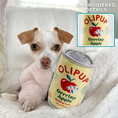 Haute Diggity Dog Olipup Plush Dog Toy, Drink Parody Stuffed Chew Toys