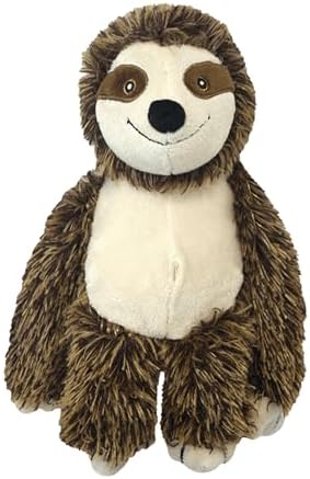Multipet Bark Buddies Sloth Dog Plush Toy - Squeaky Dog Toy for All Dogs - Extra Soft Plush Dog Toy - Stuffed Animal Dog Toy for Cuddling & Playing - Cute Dog Pet Toy (10")
