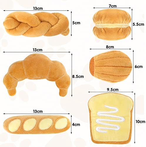 Distaratie Cat Toys 6PCS Bread Catnip Toys Chew Bite Resistant Toys