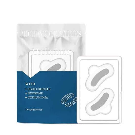 Helixium GlacialRefresh Dissolving Hydration Matrix Hyaluronic Acid Patches - Deep Hydrating, Plumping & Wrinkle-Smoothing for Face - Skin Treatment Mask