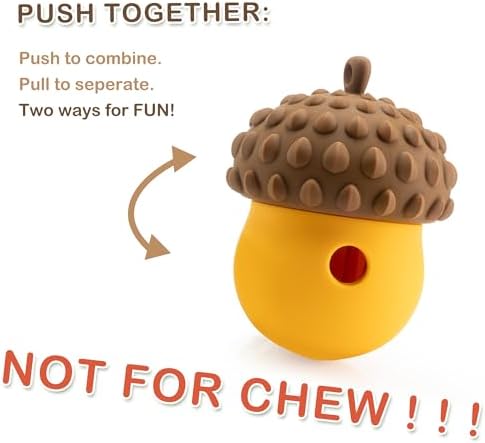 Acorn Dog Puzzle Toy for Medium Small Dogs, Treat Dispensing Dog Toys for Moderate Chewers, Puppy Teething Toys to Keep Them Busy, Interactive Pet Toys for Dogs, Dogs Gifts