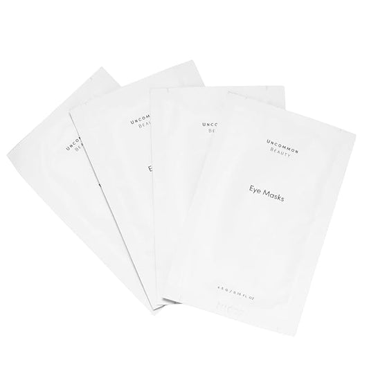 Uncommon Beauty Eye Masks - Anti-Aging, Softening, Smoothing and Depuffing Under Eye Masks for Eye Bags, Fine Lines, and Dark Circles - All Skin Types, Vegan, Cruelty Free, Set of 4