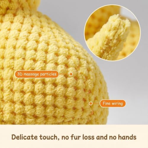 TRAVEYO Calming Duck Dog Toys for Large Dogs，Large18-inch Chewable Stuffed Animal with Sound, Interactive Pet Toys（L，Yellow ）
