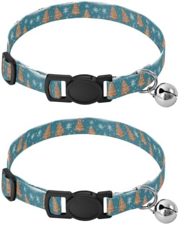 Christmas Gnomes Red Hats Small Dog Collar 2 Pack Soft Polyester Pet Collar Adjustable Length 10.6" to 17.1"