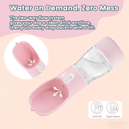Dog Water Bottle Portable Drinking Water Bowl & Food Container