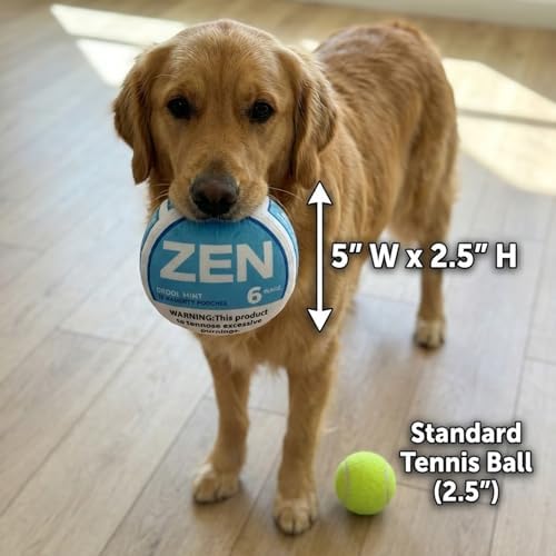 Zen-Pouchy Funny Dog Toy Squeaker - Hilarious Parody Nic Pouch Plush Toy - Durable Interactive Dog Toy for Small, Medium Dogs (Blue)