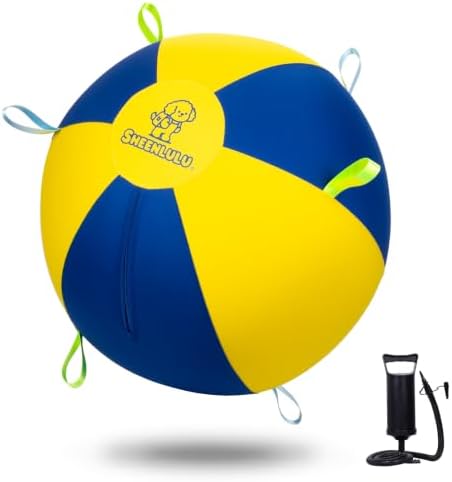 25" Large Herding Ball for Dogs with Straps & Training Whistle