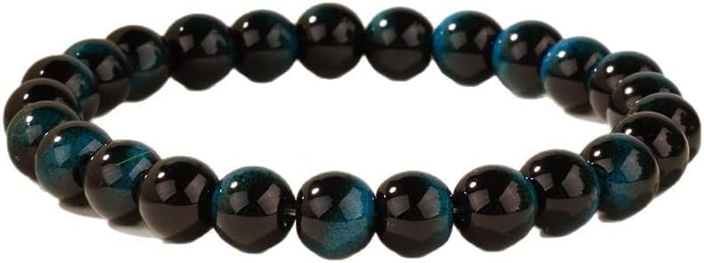 Evil Eye with Hematite Black Obsidian Tiger Eye Stone Triple Protection Bracelets for Men Women, Crystal Healing Stone Bracelet Bring Luck Prosperity and Happiness Jewelry