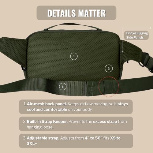 Crossbody Dog Walking Bag, Treat Pouch & Poop Bag Holder, Olive Green