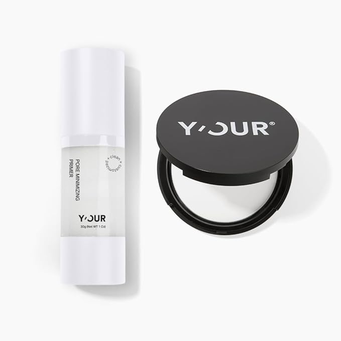 Y'OUR Makeup Setting Duo | Oil Control & Pore-minimizing | Airbrushed & Flawless Finish | Lightweight & Long-Lasting Makeup Base