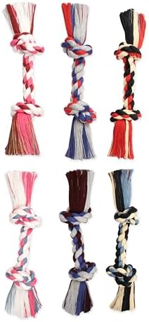 Mammoth Pet Products Flossy Chews Cottonblend Color Rope Bone, Medium, 12-Inch,MultiColored,20004V