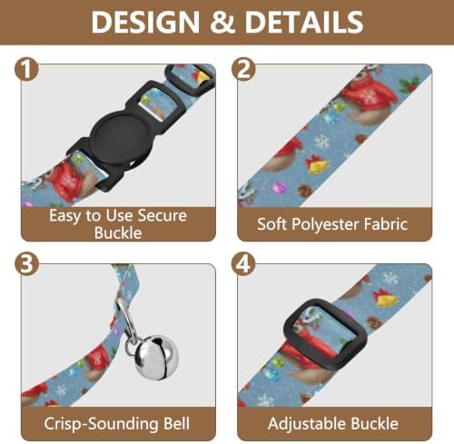 Cute Sloth Red Hat Kitten Collar 2 Pack Soft Polyester Pet Collar Adjustable 10.6 to 17.1 Inches