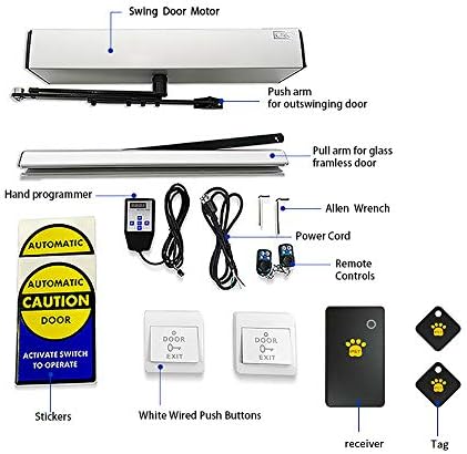 Automatic pet Door with RFID Smart Pet Collar Sensor Tags, DIY Automatic pet Door Without Holes