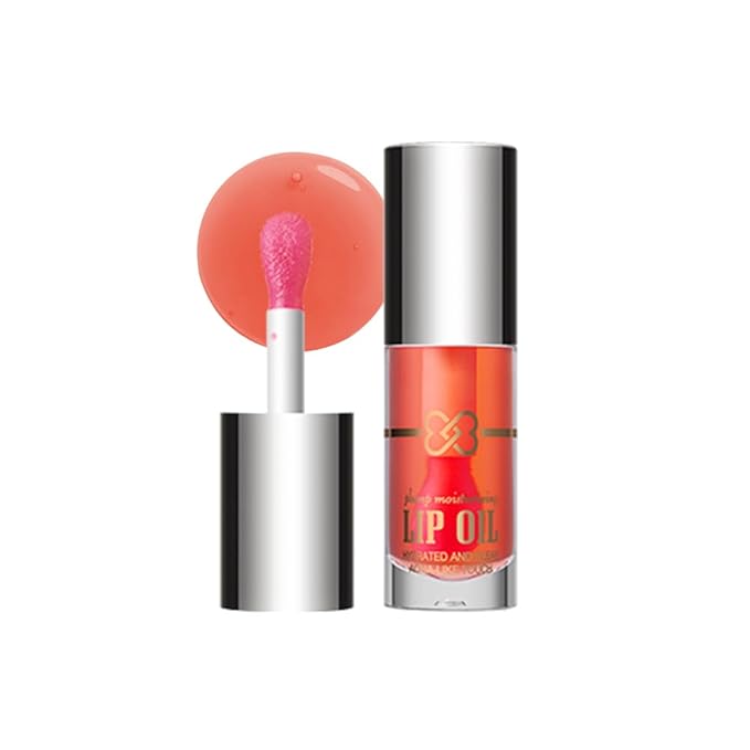 Hydrating Lip Oil, Nourishing Lip Lacquer with Non-Sticky Formula, Color Changing, 0.35 Ounce (3#, 1 Count (Pack of 1))