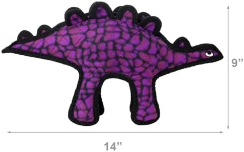 TUFFY® 5 Pack Jr Bear, Hippo, Bone, Stego & GearRing Durable Plush Dog Toys