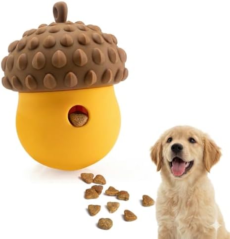 Acorn Dog Puzzle Toy for Medium Small Dogs, Treat Dispensing Dog Toys for Moderate Chewers, Puppy Teething Toys to Keep Them Busy, Interactive Pet Toys for Dogs, Dogs Gifts