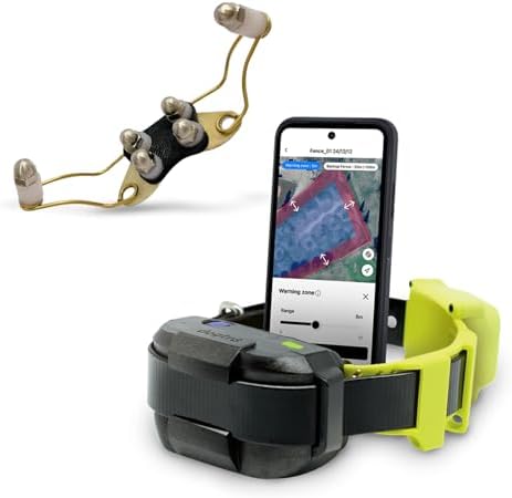 Dogtra GPS Dog Fence & Titanium Enhanced Contacts | No Subscription, Wireless Custom Fence with App, Tone/Vibration/Correction, Waterproof Rechargeable Collar 15lbs+, Better Comfort & Connection