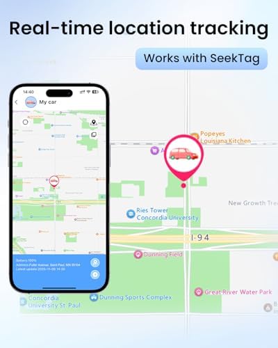 Real Time Location GPS Tracker Device for Car and Vehicles | No Subscription, No Monthly Fee, for Android and iPhone, Long Battery Life, Mini Hidden Magnetic, Tracking Kids Elderly Pet