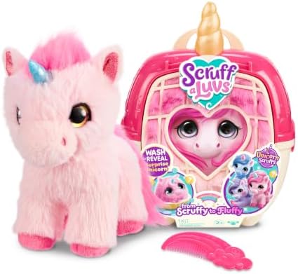 ScruffaLuvs Unicorn Scruffs Plush Toy, Wash to Reveal 1 of 4 Unicorns