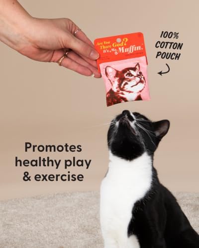 Blue Q Catnip - Cute Cat Toys for Biting w/Funny Graphics - It's Me Muffin