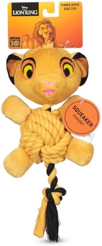 Disney for Pets The Lion King Simba Rope Body Dog Toy, 9 Inch