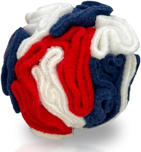 Glory To Dog Puppy/Small Breed Snuffle Ball Toy Celebration Red White Blue