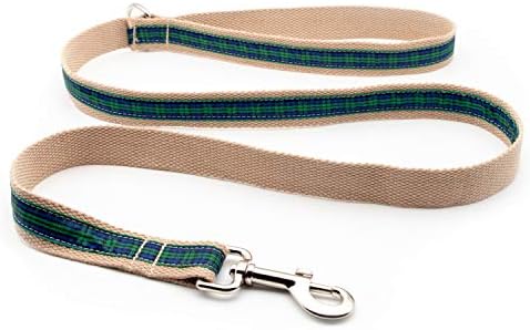 Durable Personalized Dog Collar Laser Engraving Fabric (Green Scotland)