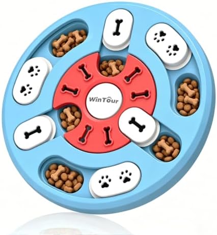 WinTour Dog Puzzle Toy,Snack-Dispensing Mental Stimulation and Brain Treat Puzzle Toys for Dogs,Interactive Dog Toys for Small Medium Large Dogs Cats,Non-Slip & Easy to Clean