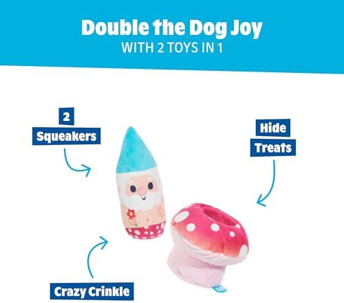 BarkBox Fun Gus Dog Toy - Two-in-One - Toy for Extra Small to Small Dogs