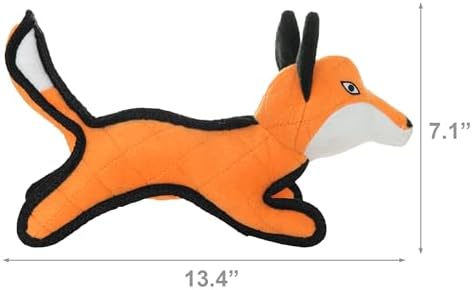 TUFFY® - 2 Pack Original : Fox Dog Toy : Ultra Durable Plush Dog Toy with Multiple Layers & Reinforced Seams, Washable and Floats, Original Construction